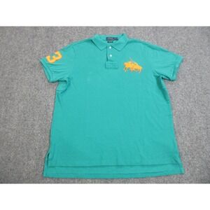 Ralph Lauren‎ Polo Shirt Mens Extra Large Green Stampede Preppy Rugby Logo